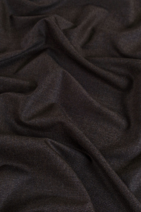 Costume wool - fine brown check