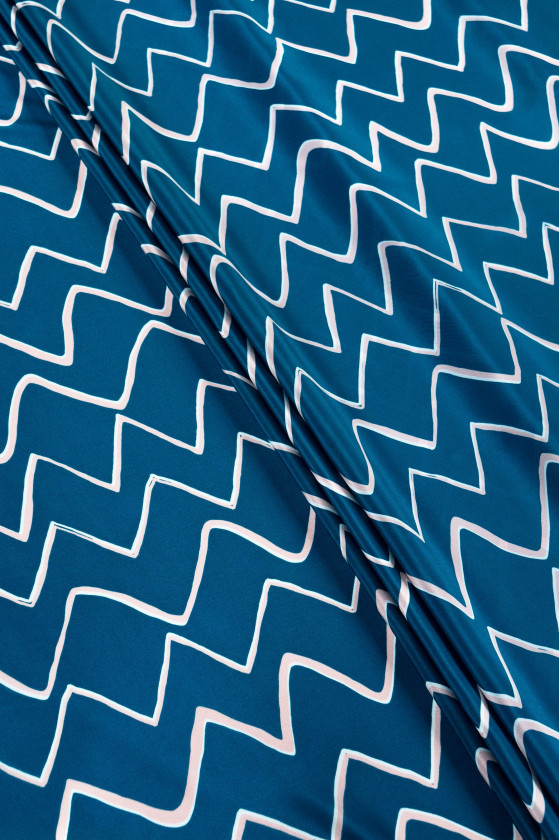 Crepe di seta a zig-zag