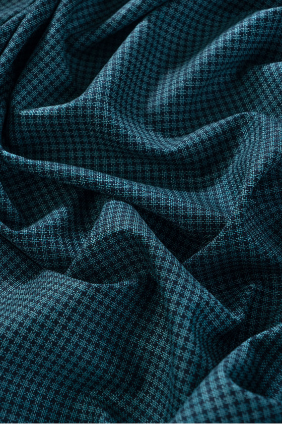 Wełna kostiumowa w krateczkę KUPON 170cm