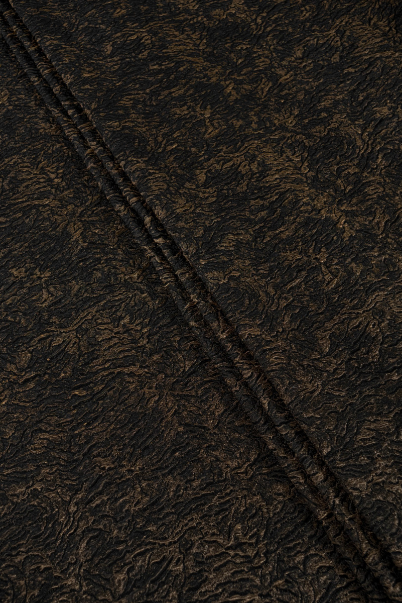 Fekete és réz jacquard KUPON 170cm