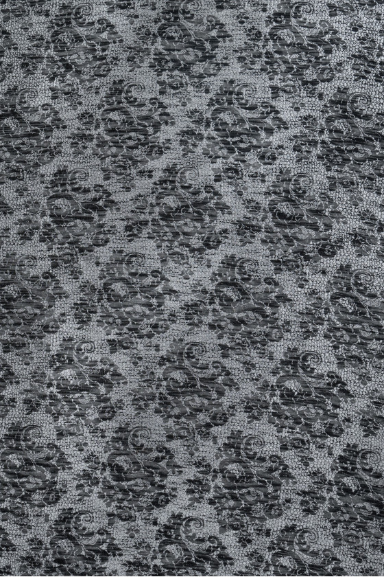 Jacquard nero e argento con fiori