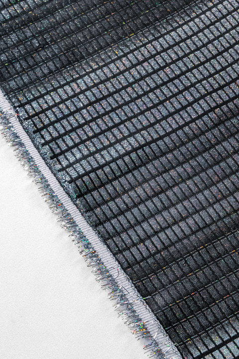 Schwarzer Jacquard mit Multifaden