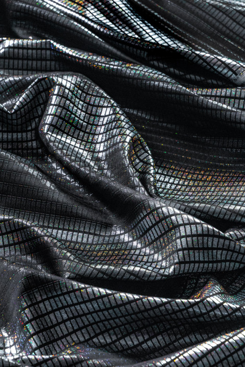 Schwarzer Jacquard mit Multifaden