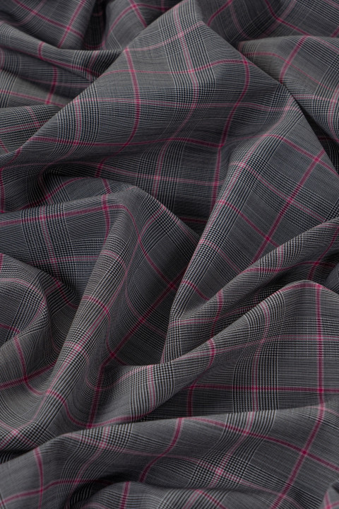 Checkered costume wool