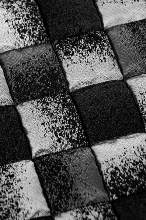3D quilted jacket fabric silver-black