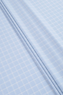 Checkered blue costume wool
