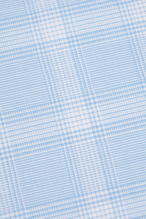 Checkered blue costume wool