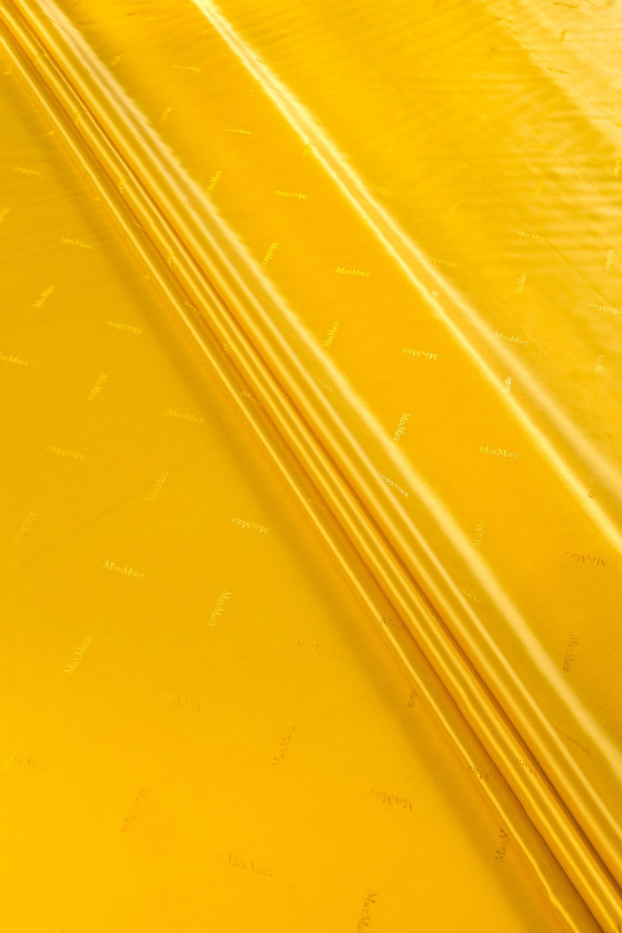 Signiertes gelbes Futter