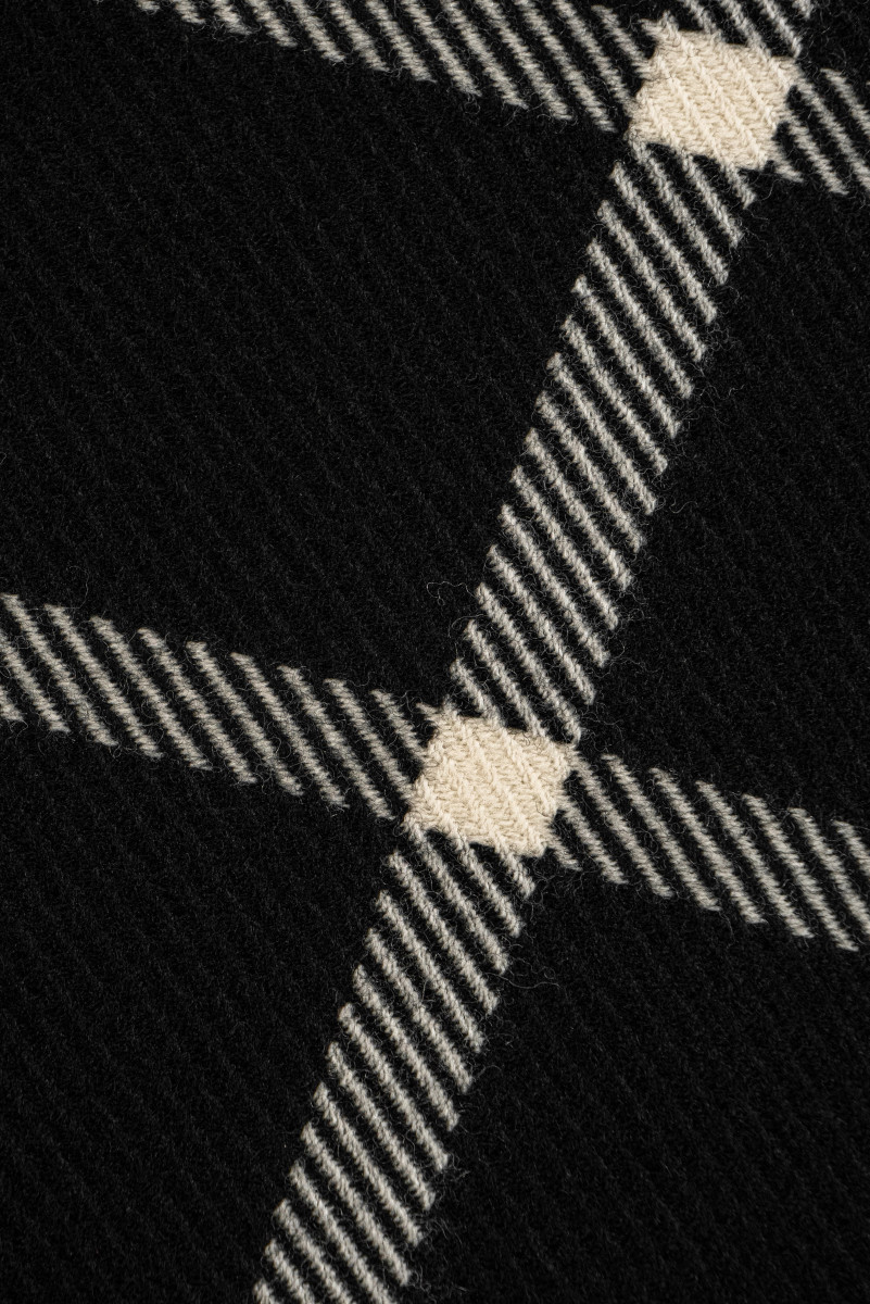 Wool with cashmere large trellis