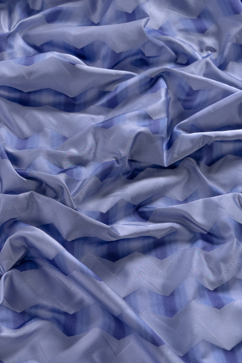 Zigzag taffeta purple COUPON 100cm