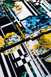 Knitted jersey - patchwork