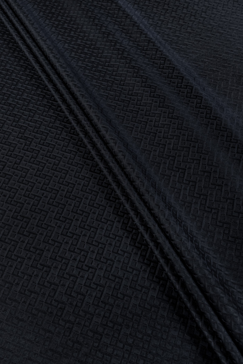 Jacquard silk black