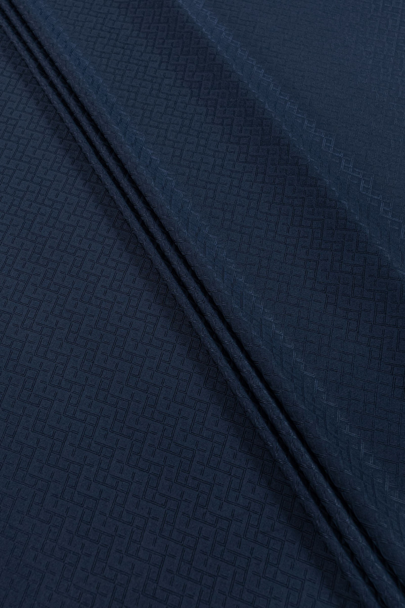 Jacquard silk - navy blue
