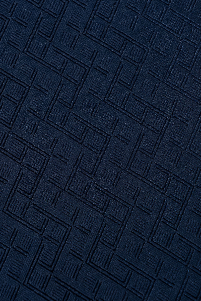 Jacquard silk - navy blue