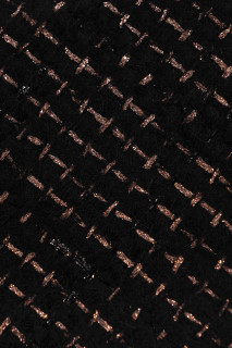 Tissu Chanel noir et cuivre