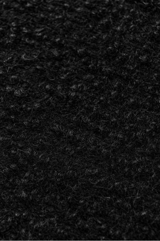 Abrigo de lana boucle con mohair negro