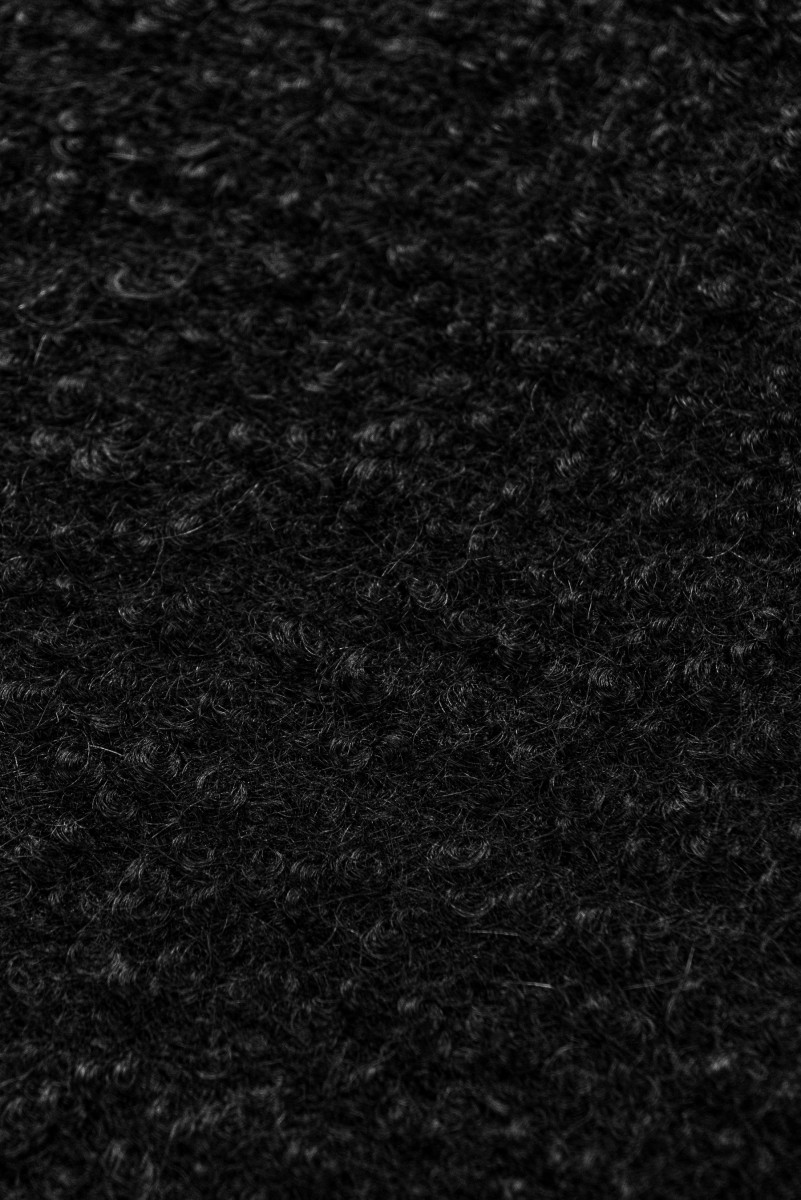 Abrigo de lana boucle con mohair negro