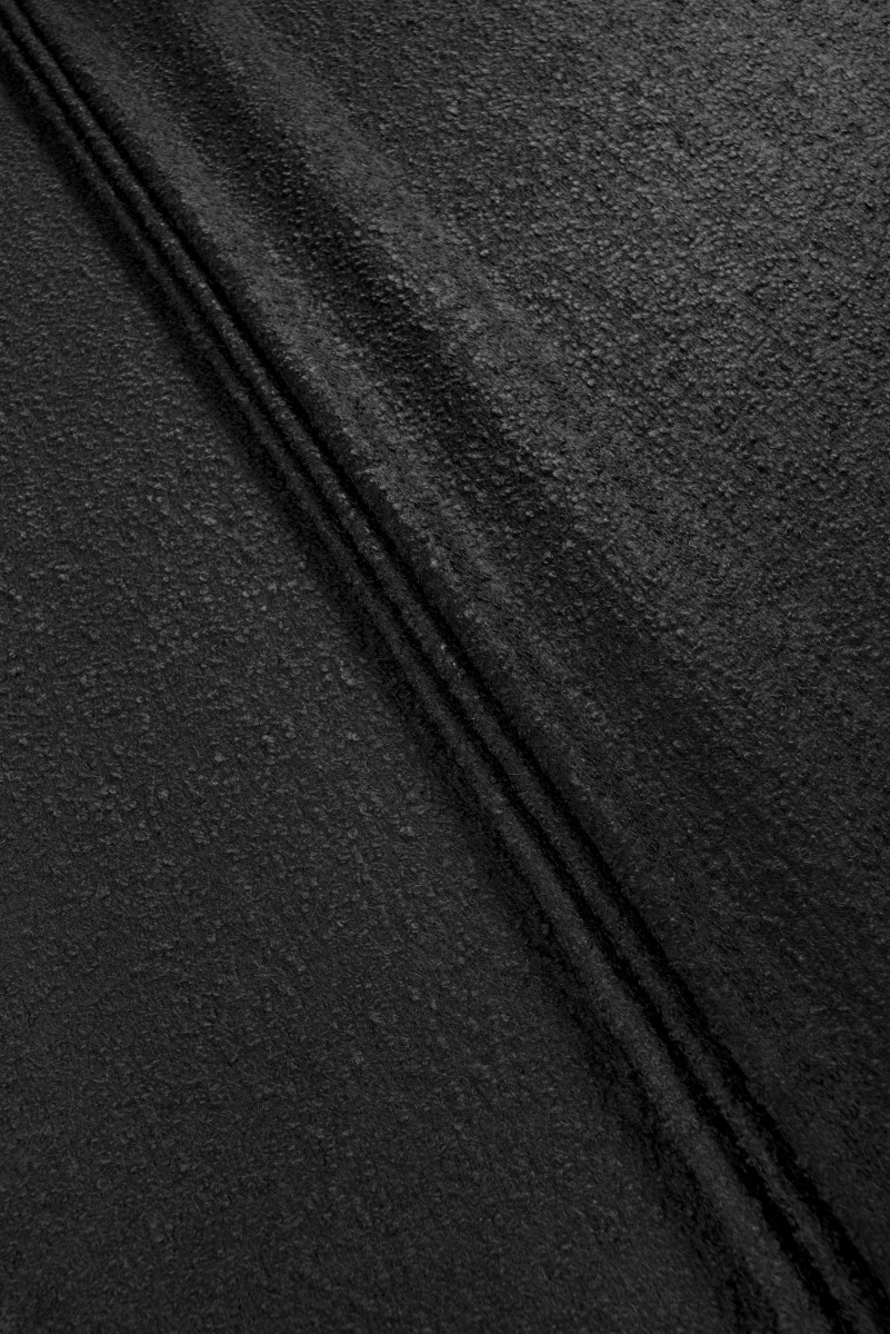 Abrigo de lana boucle con mohair negro