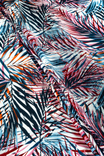 Batiste de coton aux feuilles