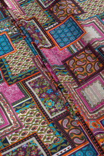 Zijden chiffon - patchwork