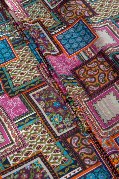 Silk chiffon - patchwork