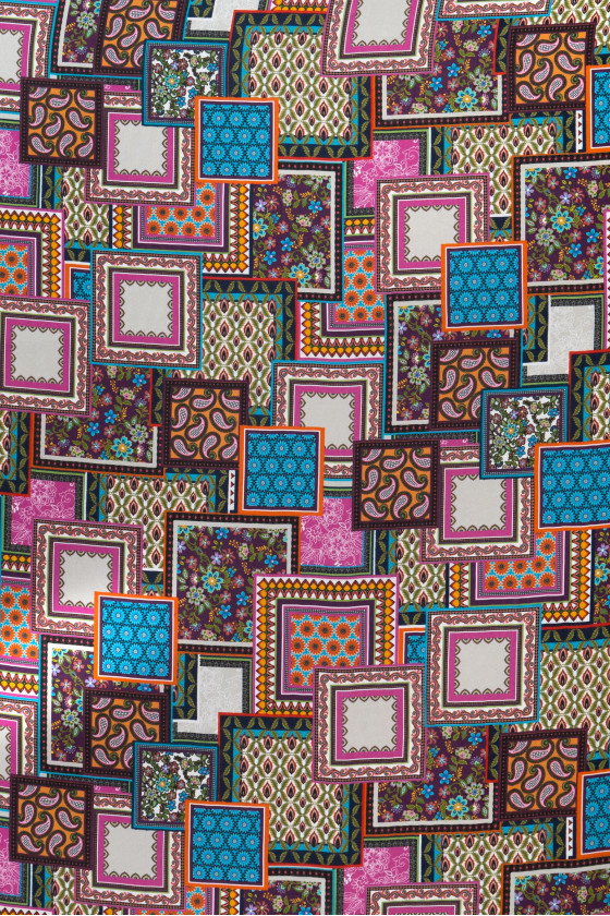 Szyfon jedwabny - patchwork