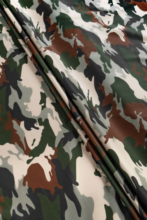 Elastic camo cotton