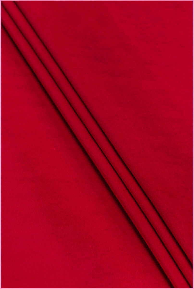 Velur (samet) bavlna červená