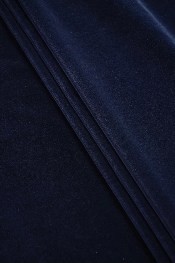 Velluto cotone blu navy...