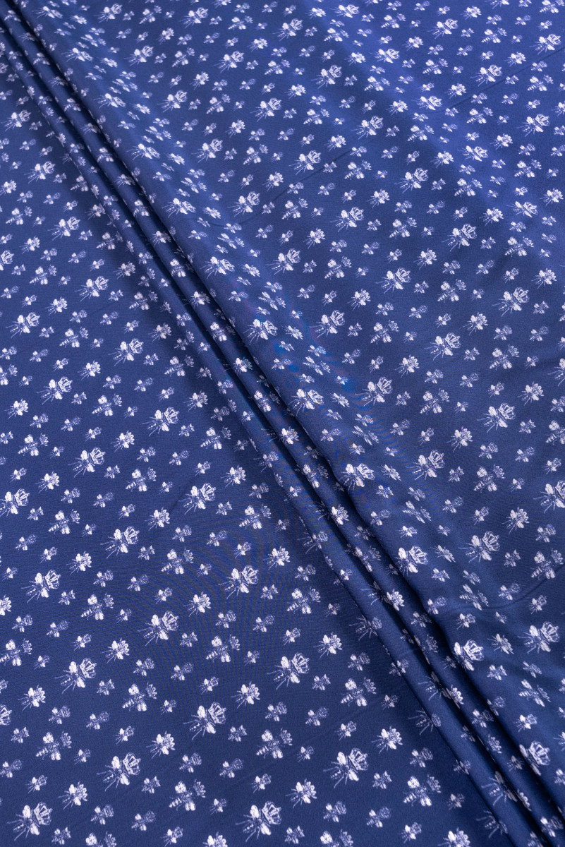 Twill silk bow tie - navy blue