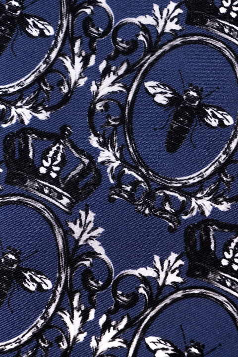 Papillon in twill di seta - blu navy