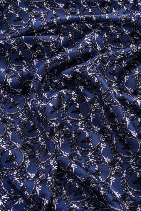 Twill silk flies - navy blue