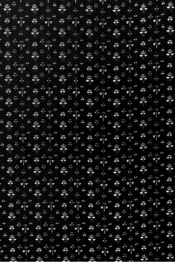 Twill jedwabny muszki czarny KUPON 110cm