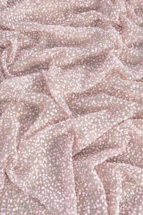 Evening sequins - light pink