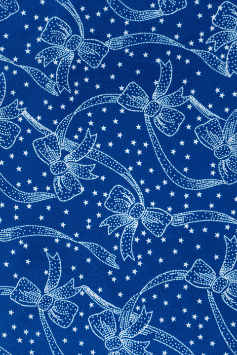 Seidensatin Schleifen blau