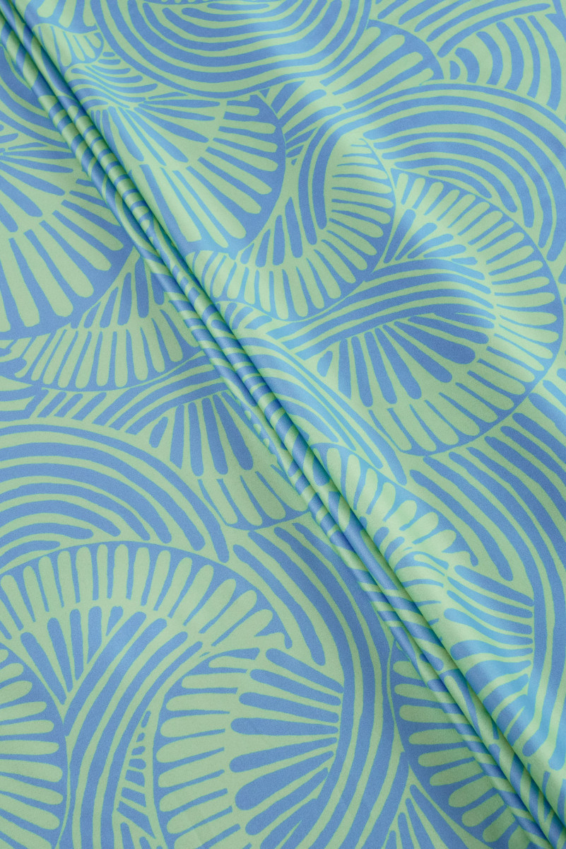 Cotton green-blue patterns