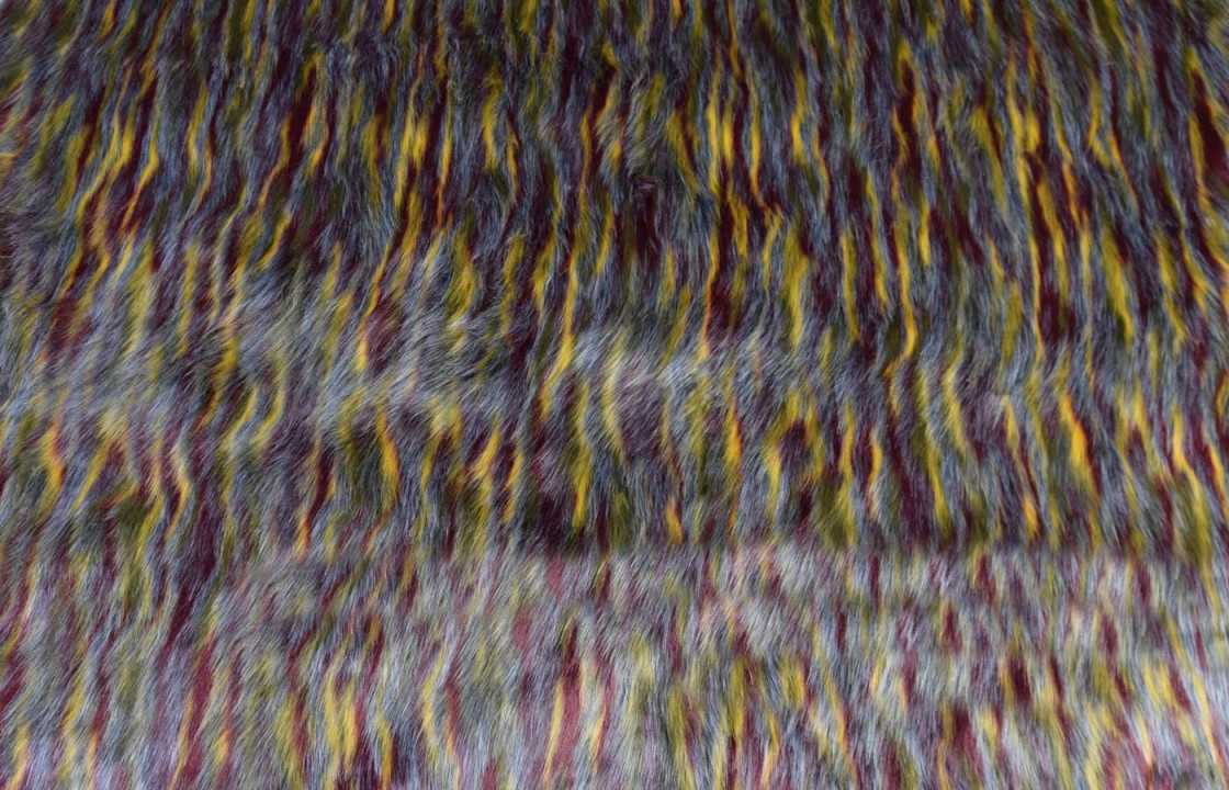 Coloured Faux Fur With Long Hair