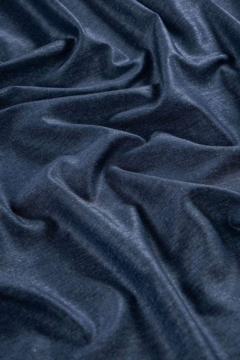 Costume melange light blue silk navy