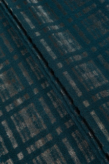 Checkered bucle fabric green-silver