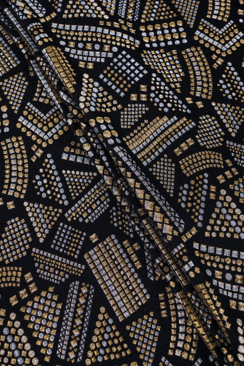 Chanel fabric black and gold