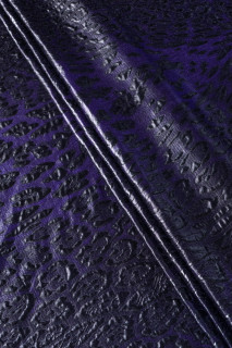 Svart och lila leopardmönstrad jacquard
