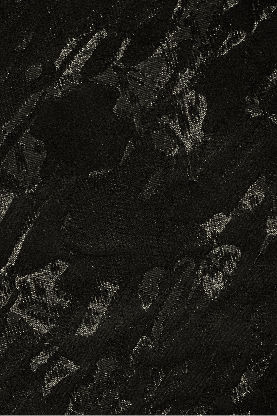 Black jacquard with ornate patterns