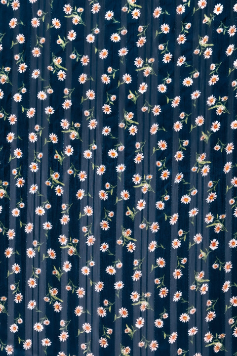 Polyester chiffon eng - marineblå