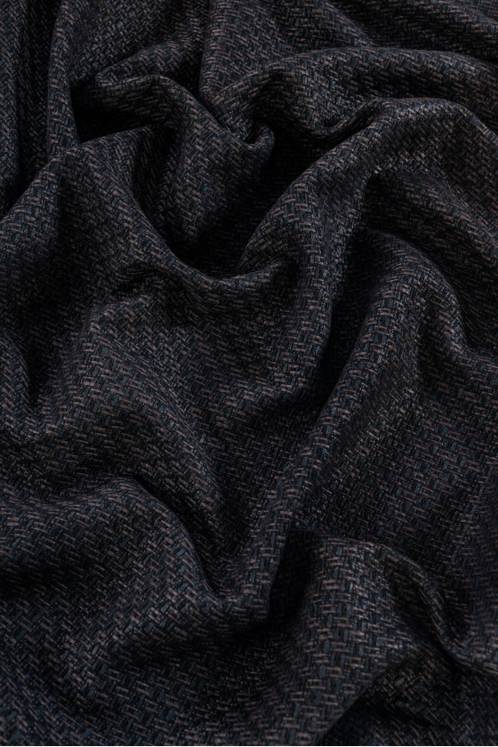 Tissu Chanel COUPONS noirs et marron