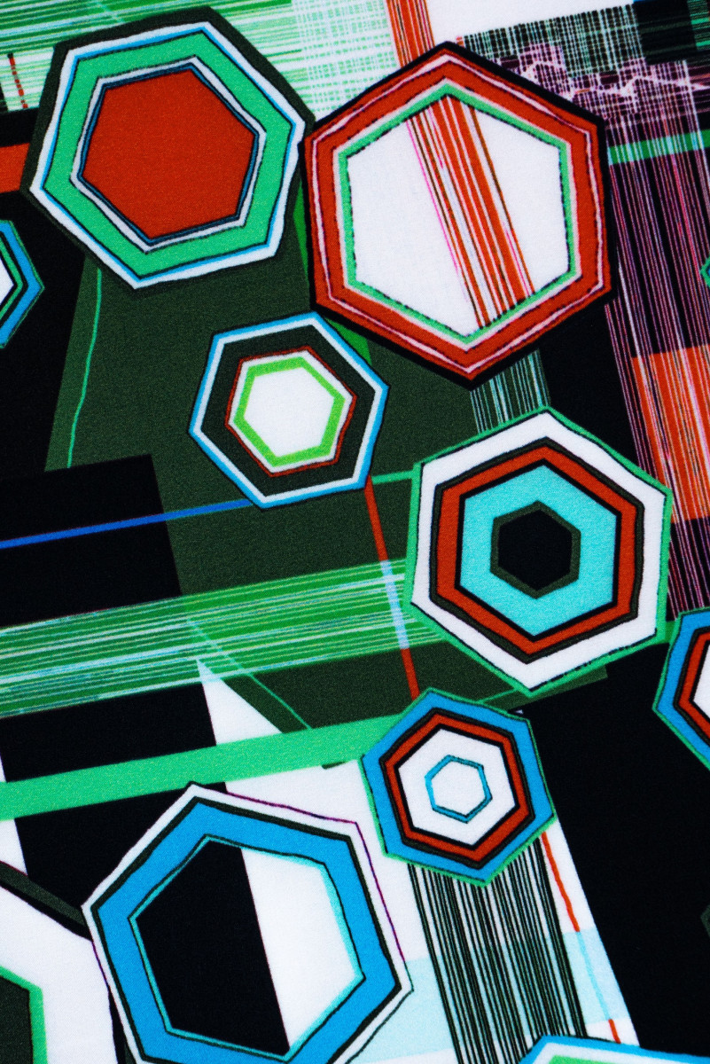 Silk satin colored geometry
