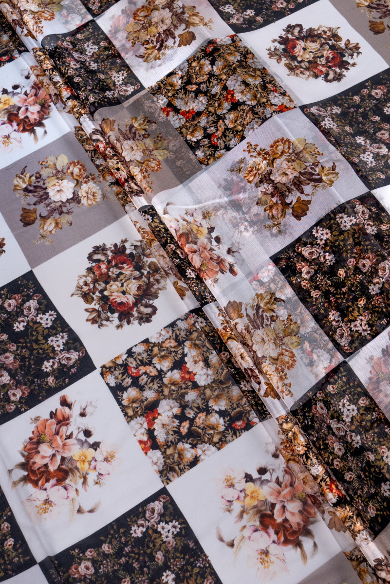 Muslin silk patchwork