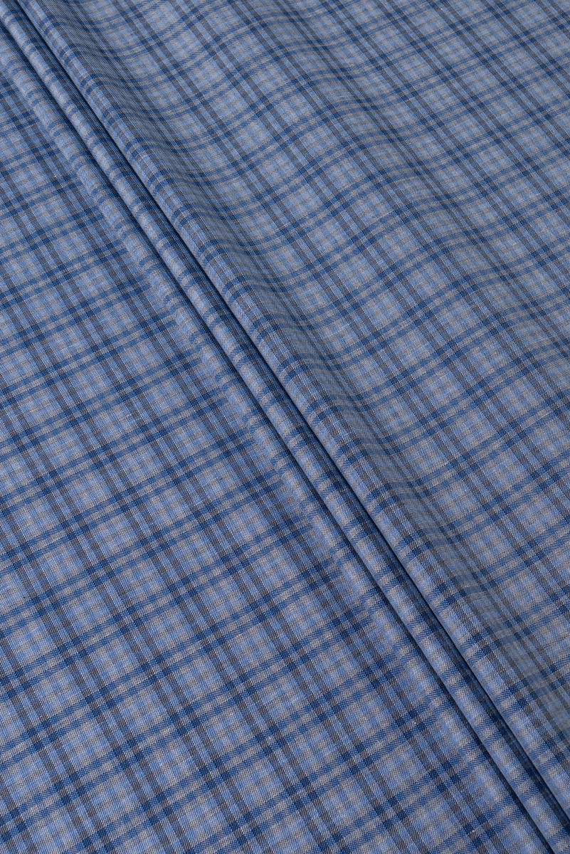 Checkered cotton linen