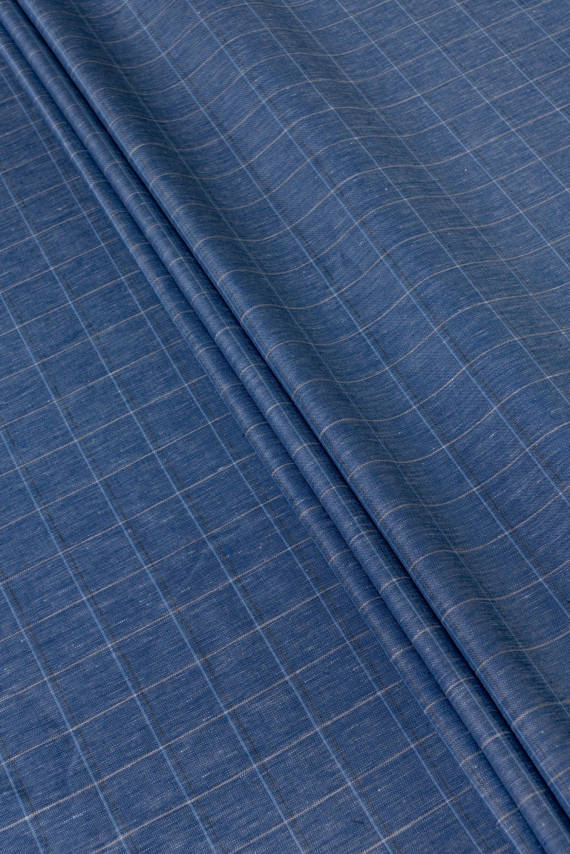 Checkered cotton linen