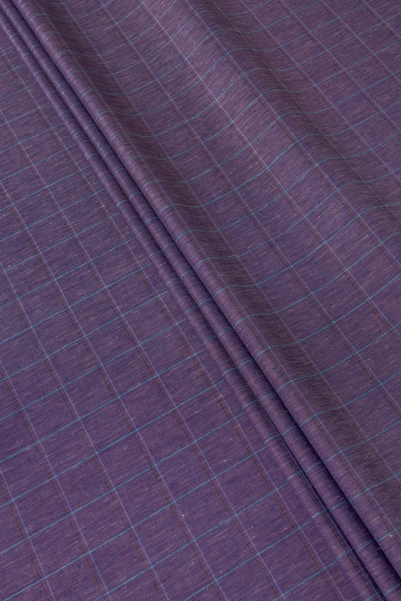 Linen with checkered cotton...