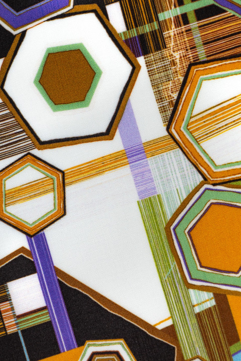 Viscose in geometric patterns
